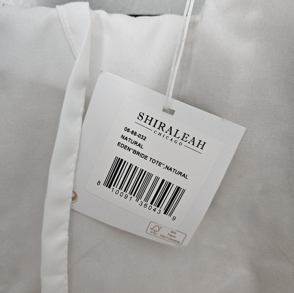 NWT Eden Bride Tote Natural Basket Weave Wedding - Picture 8 of 8